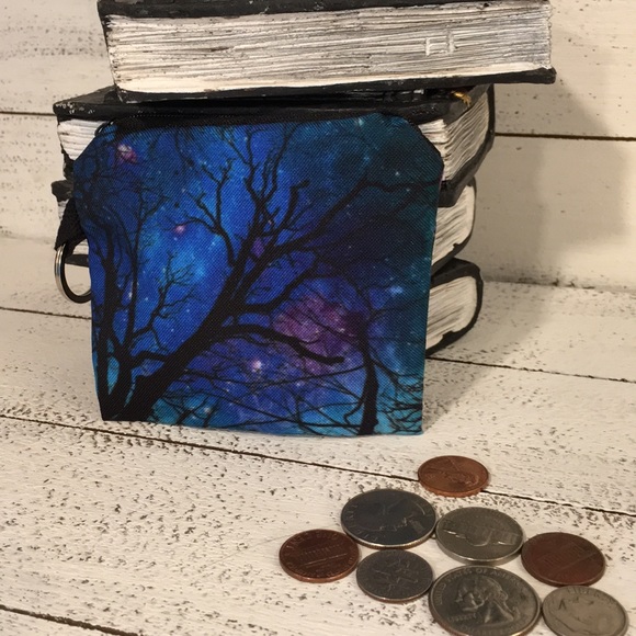 Midnight Spooky Forest Galaxy Coin Purse - Picture 4 of 6